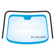 Молдинг лобового стекла (железная крыша) NISSAN QASHQAI 06-14 SAT