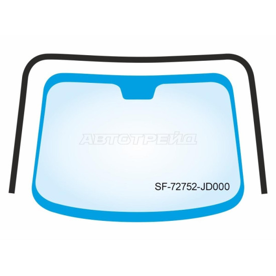 Молдинг лобового стекла (железная крыша) NISSAN QASHQAI 06-14 SAT