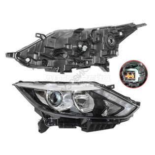 Фара NISSAN QASHQAI 14-17 прав диодная полоса (Евросвет) TYC